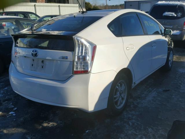 JTDKN3DU9A0156063 - 2010 TOYOTA PRIUS WHITE photo 4