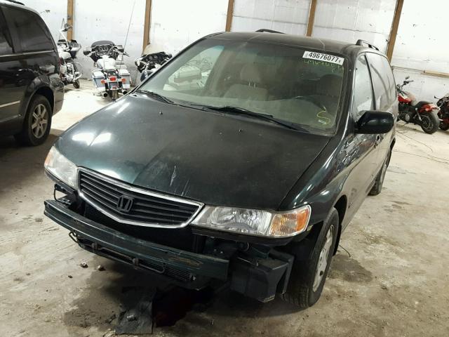 2HKRL18631H500641 - 2001 HONDA ODYSSEY EX GREEN photo 2