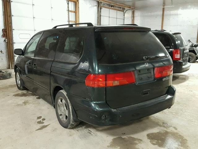 2HKRL18631H500641 - 2001 HONDA ODYSSEY EX GREEN photo 3