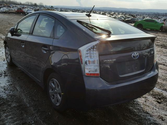 JTDKN3DU4A5010639 - 2010 TOYOTA PRIUS CHARCOAL photo 3