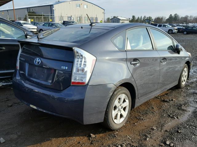 JTDKN3DU4A5010639 - 2010 TOYOTA PRIUS CHARCOAL photo 4