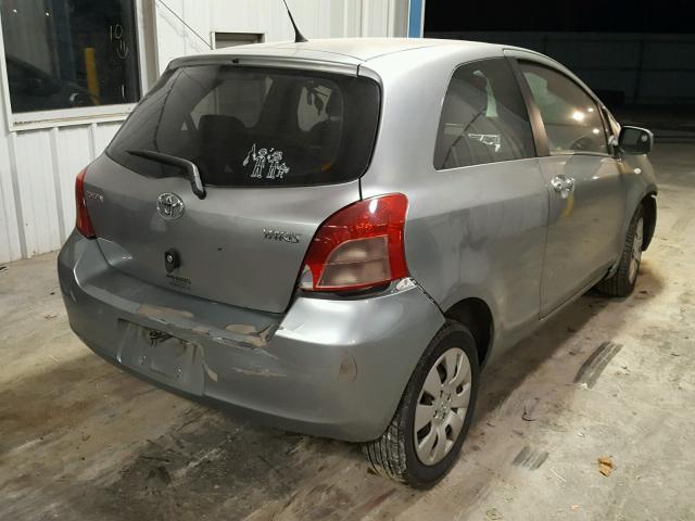 JTDJT923475131744 - 2007 TOYOTA YARIS GRAY photo 4