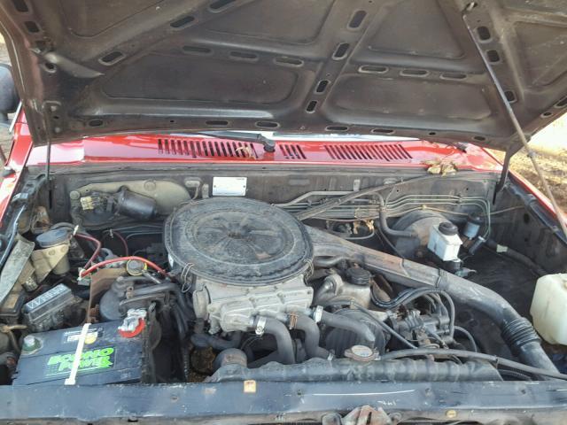 JM2UF3139K0780721 - 1989 MAZDA B2200 CAB RED photo 7