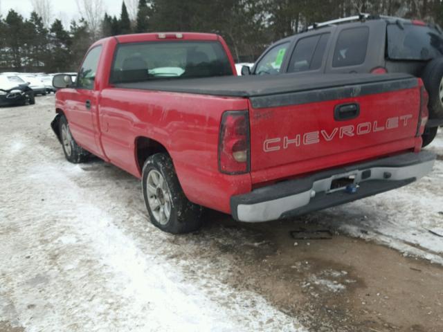 1GCEC14X35Z128374 - 2005 CHEVROLET SILVERADO RED photo 3