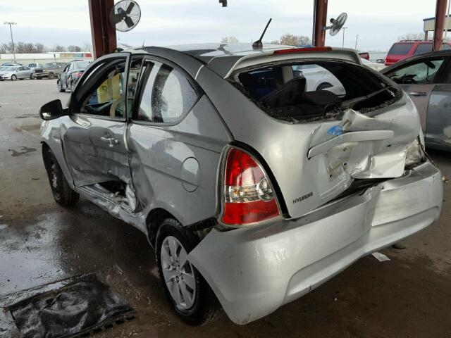 KMHCM3AC4AU173750 - 2010 HYUNDAI ACCENT BLU SILVER photo 3