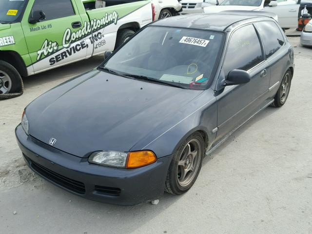 2HGEH2368SH523745 - 1995 HONDA CIVIC DX GRAY photo 2