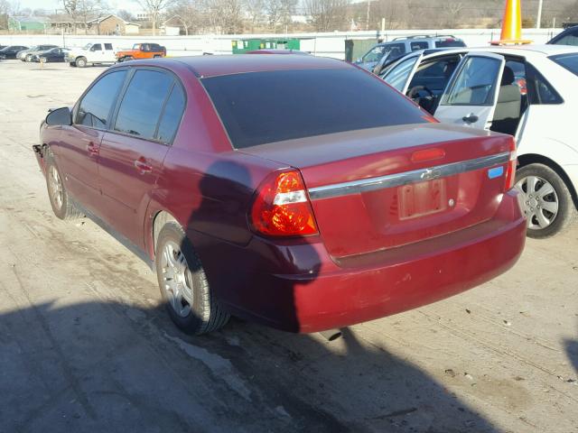 1G1ZS58F67F196095 - 2007 CHEVROLET MALIBU LS მუქწითელი ფოტო 3
