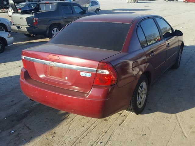 1G1ZS58F67F196095 - 2007 CHEVROLET MALIBU LS მუქწითელი ფოტო 4