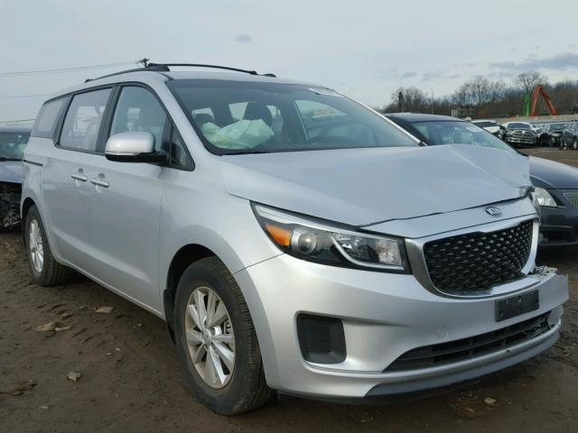 KNDMA5C14H6291689 - 2017 KIA SEDONA L SILVER photo 1