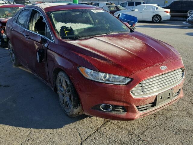 3FA6P0K90ER227297 - 2014 FORD FUSION TIT RED photo 1