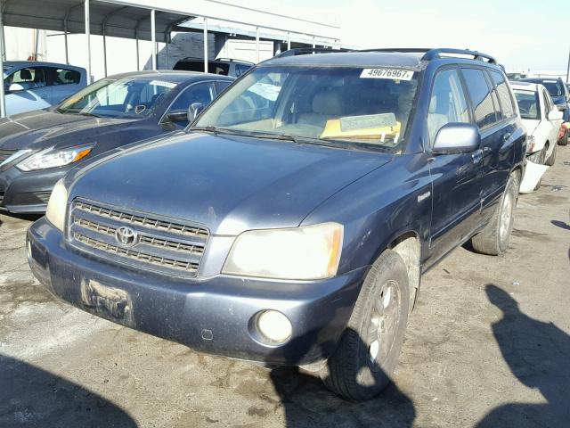 JTEGF21A510010245 - 2001 TOYOTA HIGHLANDER BLUE photo 2