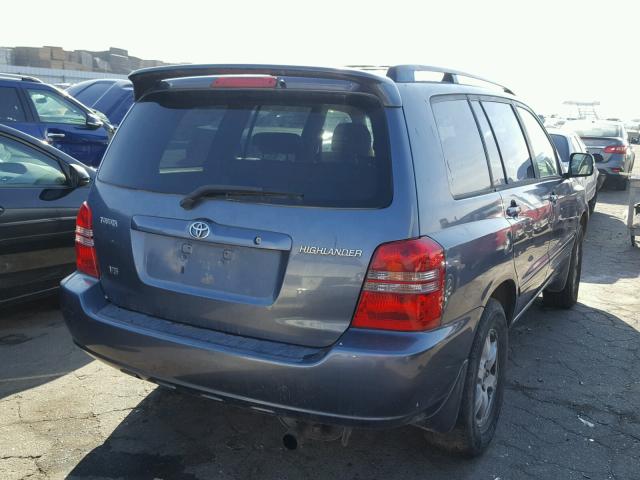 JTEGF21A510010245 - 2001 TOYOTA HIGHLANDER BLUE photo 4