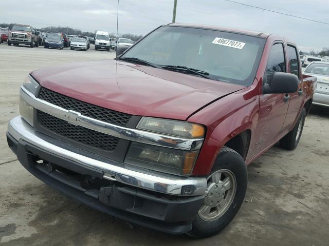 1GCCS136758246548 - 2005 CHEVROLET COLORADO RED photo 2