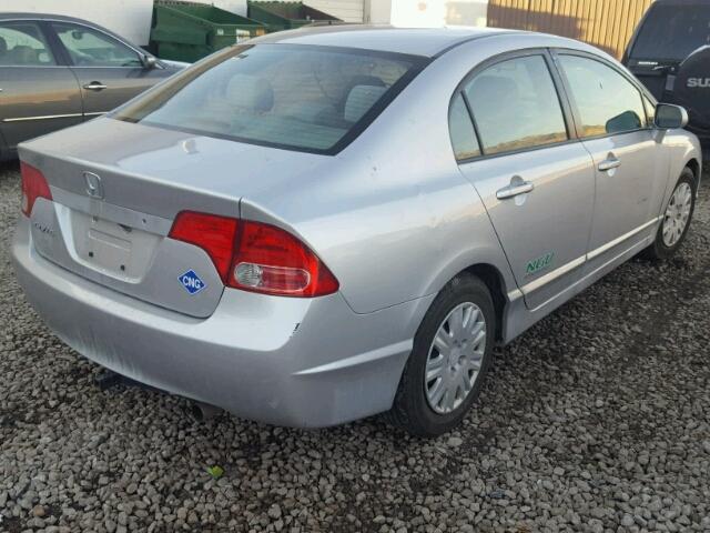 1HGFA46518L000246 - 2008 HONDA CIVIC GX SILVER photo 4