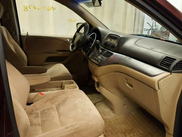 5FNRL38467B439822 - 2007 HONDA ODYSSEY EX BURGUNDY photo 5