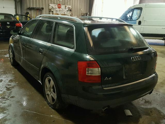 WAUVT68E32A307060 - 2002 AUDI A4 3.0 AVA GREEN photo 3