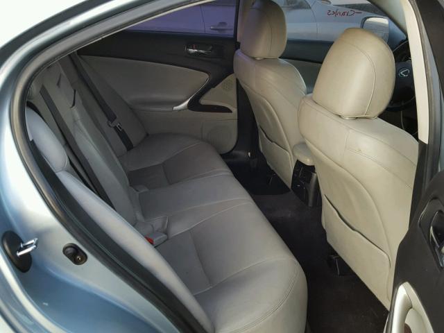 JTHBK262765001499 - 2006 LEXUS IS 250 BLUE photo 6