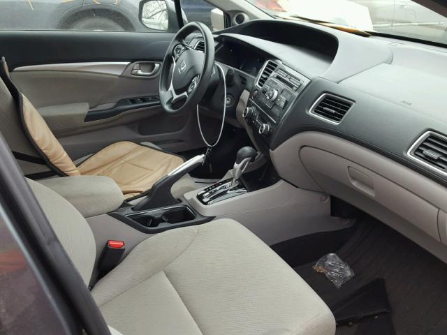 19XFB2F80DE230437 - 2013 HONDA CIVIC EX გრაფიტი ფოტო 5