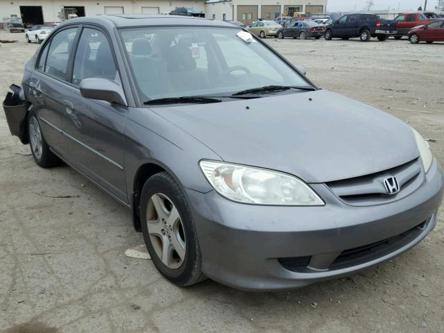 2HGES26805H515741 - 2005 HONDA CIVIC EX GRAY photo 1