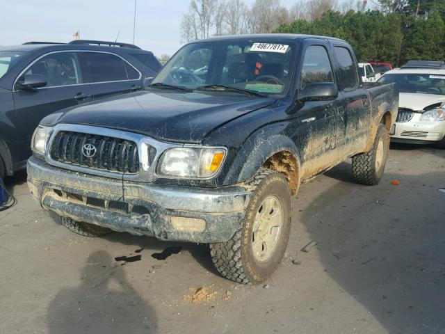 5TEHN72N11Z868645 - 2001 TOYOTA TACOMA DOU BLACK photo 2