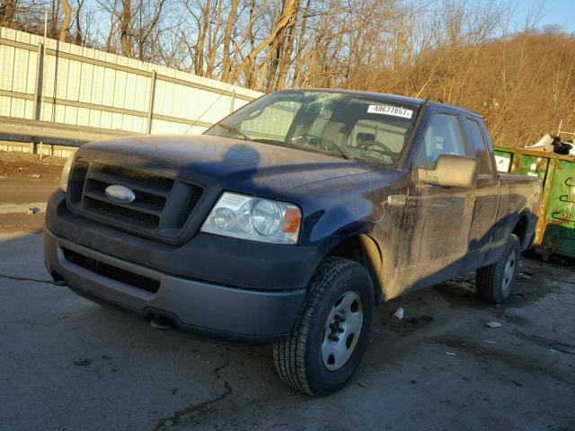 1FTRX14W98FC14369 - 2008 FORD F150 BLUE photo 2