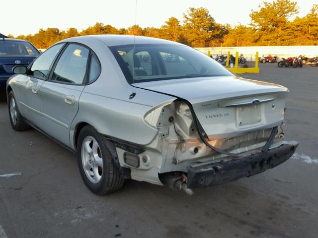 1FAFP53U03A227047 - 2003 FORD TAURUS SE SILVER photo 3