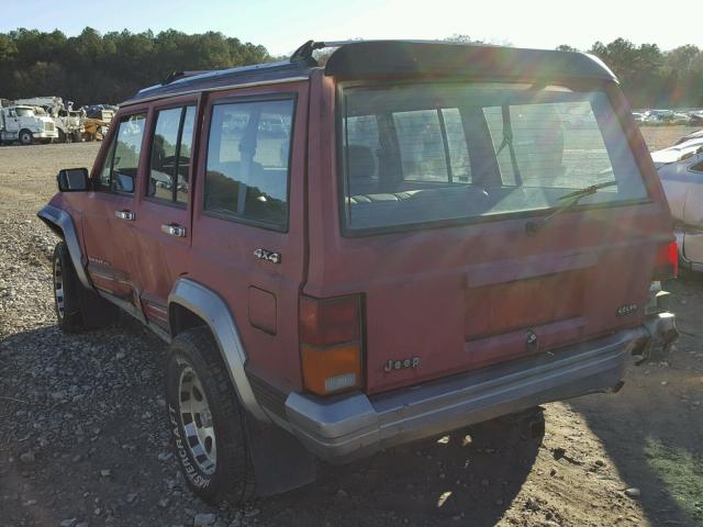 1J4FJ58S5ML534815 - 1991 JEEP CHEROKEE RED photo 3