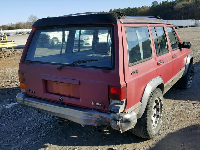 1J4FJ58S5ML534815 - 1991 JEEP CHEROKEE RED photo 4