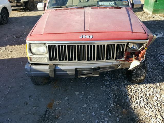 1J4FJ58S5ML534815 - 1991 JEEP CHEROKEE RED photo 7