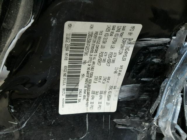 1D8GU58K47W557301 - 2007 DODGE NITRO SLT BLACK photo 10