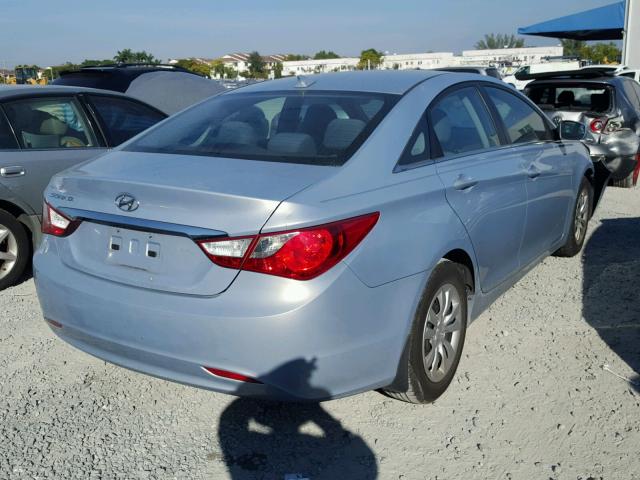 5NPEB4AC9CH482345 - 2012 HYUNDAI SONATA GLS BLUE photo 4