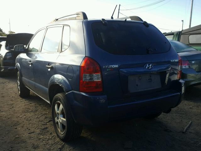 KM8JM12B75U071169 - 2005 HYUNDAI TUCSON GL BLUE photo 3