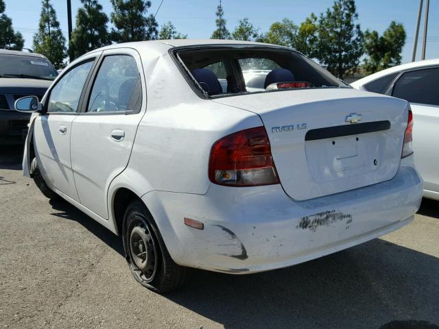 KL1TD56656B670691 - 2006 CHEVROLET AVEO BASE Ақ фото 3