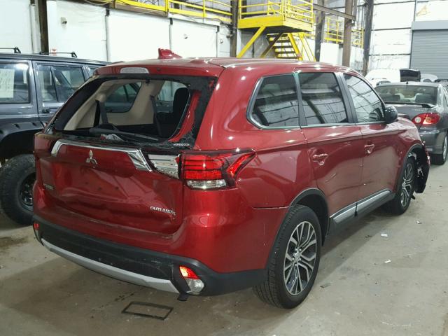 JA4AZ2A37HZ057103 - 2017 MITSUBISHI OUTLANDER RED photo 4