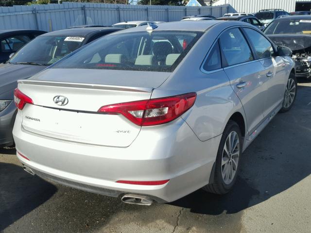 5NPE34AF3GH284020 - 2016 HYUNDAI SONATA SPO SILVER photo 4