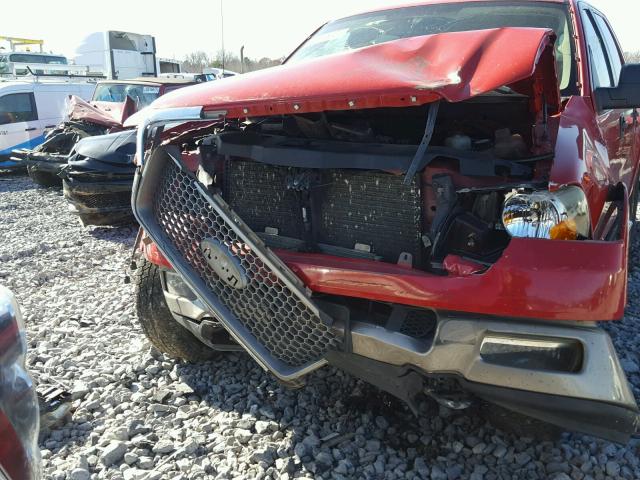 1FTPW14505FB30504 - 2005 FORD F150 SUPER RED photo 9