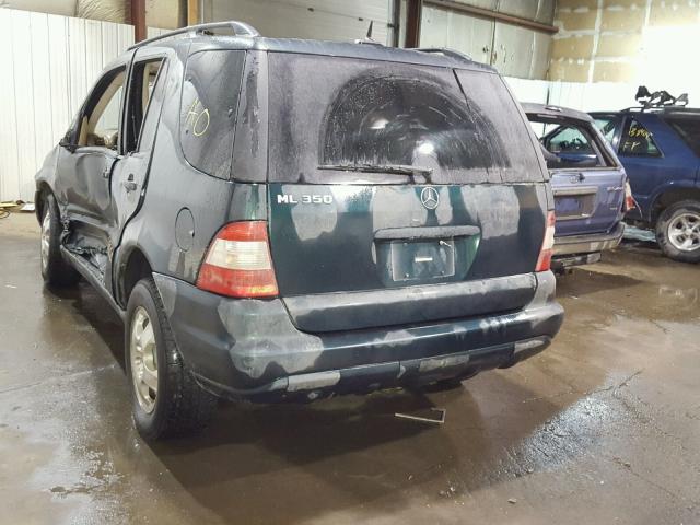 4JGAB57E03A428853 - 2003 MERCEDES-BENZ ML 350 GREEN photo 3