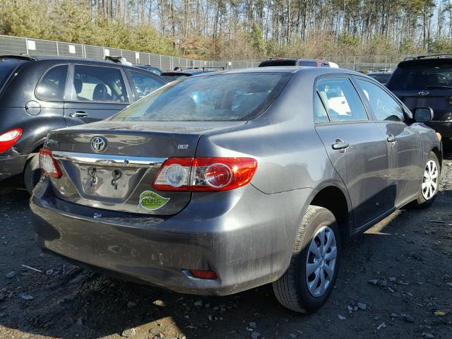 2T1BU4EE6BC559263 - 2011 TOYOTA COROLLA BA GRAY photo 4