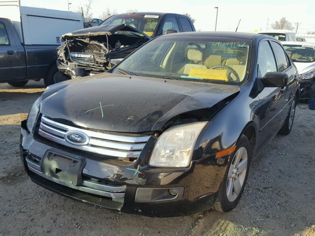 3FAHP07108R126342 - 2008 FORD FUSION SE BLACK photo 2