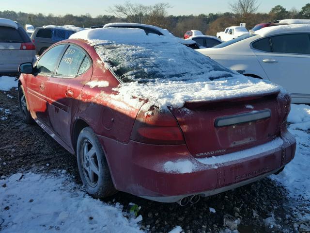 2G2WP522541154462 - 2004 PONTIAC GRAND PRIX BURGUNDY photo 3