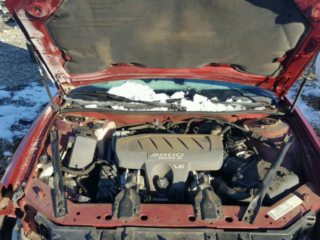 2G2WP522541154462 - 2004 PONTIAC GRAND PRIX BURGUNDY photo 7