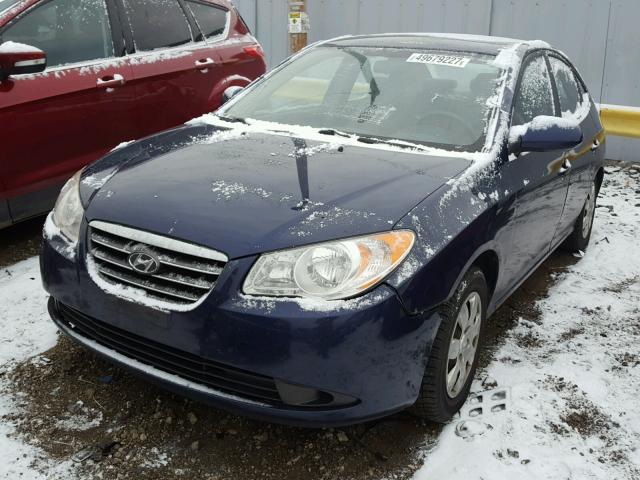 KMHDU46D77U066678 - 2007 HYUNDAI ELANTRA GL BLUE photo 2