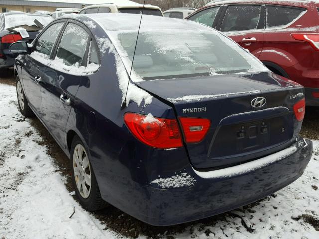 KMHDU46D77U066678 - 2007 HYUNDAI ELANTRA GL BLUE photo 3