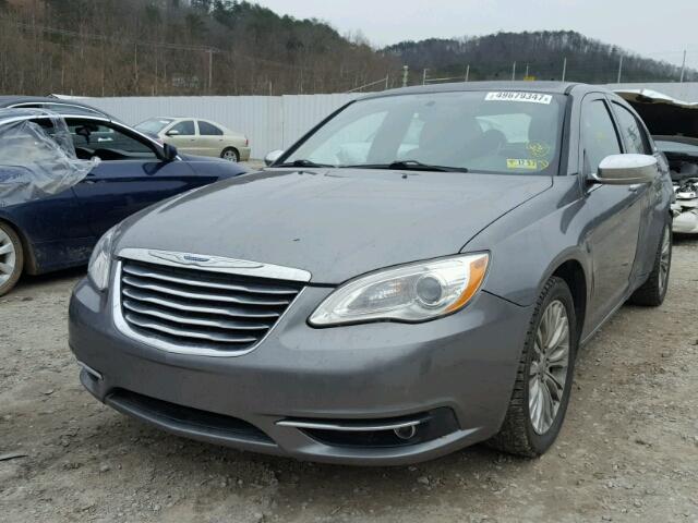 1C3CCBCG7CN236410 - 2012 CHRYSLER 200 LIMITE GRAY photo 2