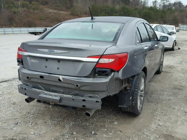 1C3CCBCG7CN236410 - 2012 CHRYSLER 200 LIMITE GRAY photo 4