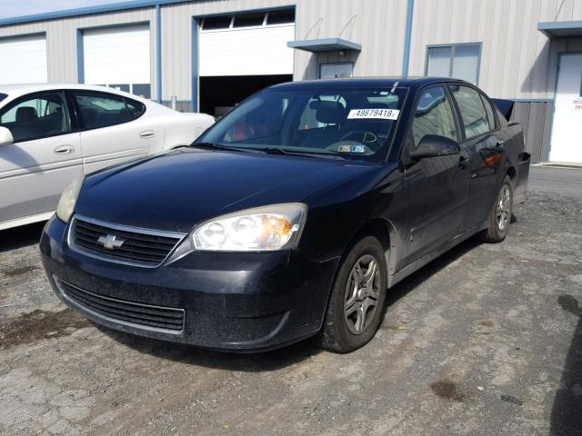 1G1ZS57F17F267866 - 2007 CHEVROLET MALIBU LS შავი ფოტო 2