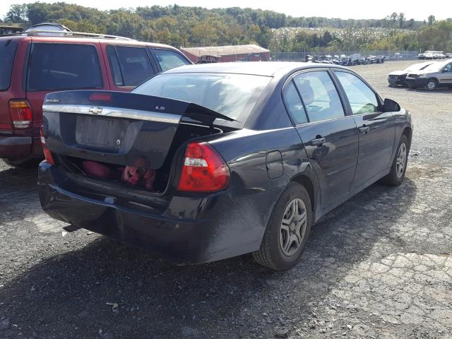 1G1ZS57F17F267866 - 2007 CHEVROLET MALIBU LS შავი ფოტო 4