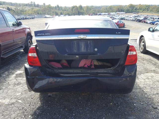 1G1ZS57F17F267866 - 2007 CHEVROLET MALIBU LS შავი ფოტო 9