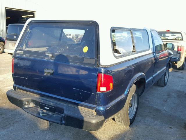 1GCCS14W828225914 - 2002 CHEVROLET S TRUCK S1 BLUE photo 4