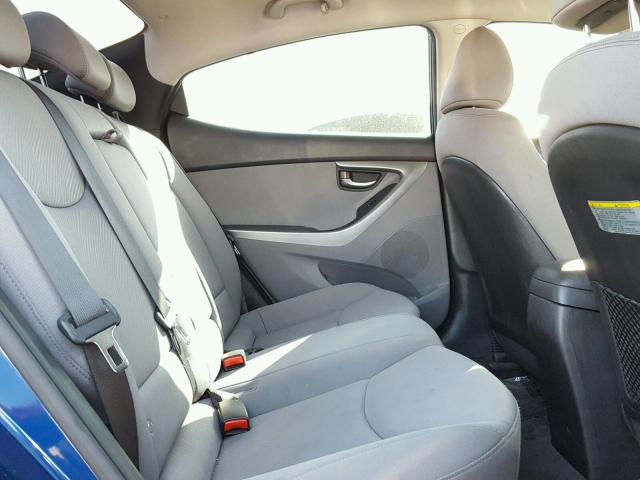 KMHDH4AE9DU730706 - 2013 HYUNDAI ELANTRA GL BLUE photo 6